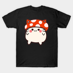 Happy kitty in a mushroom hat T-Shirt